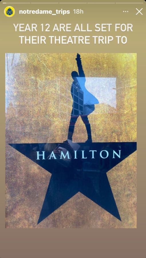 Year 12 Theatre Trip to Hamilton