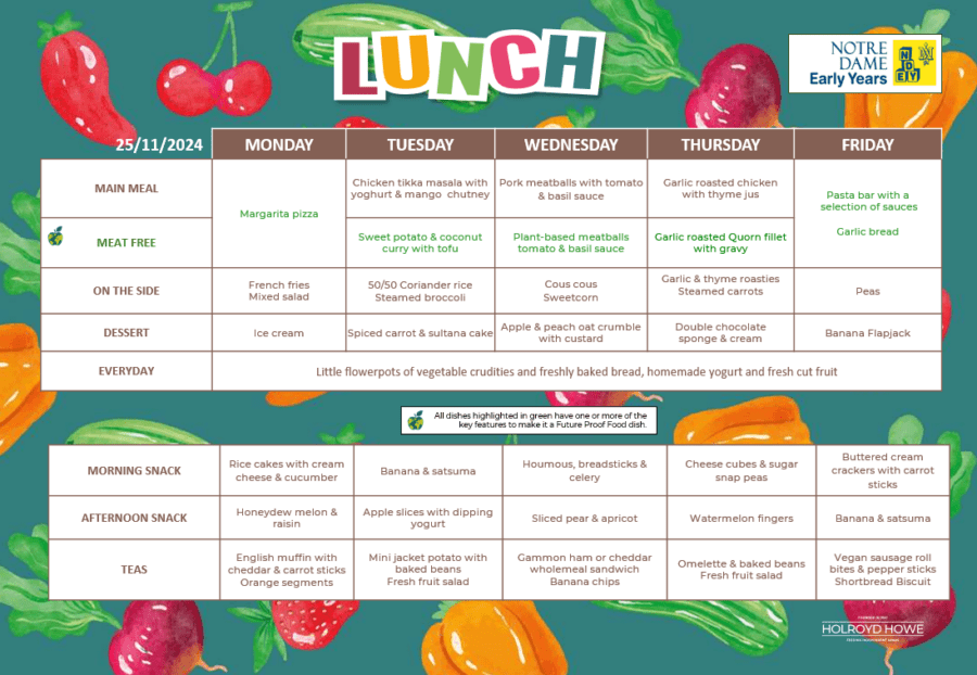 EYFS Menu Nov 25