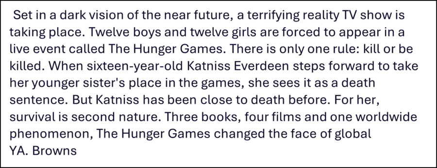 Hunger Games Text