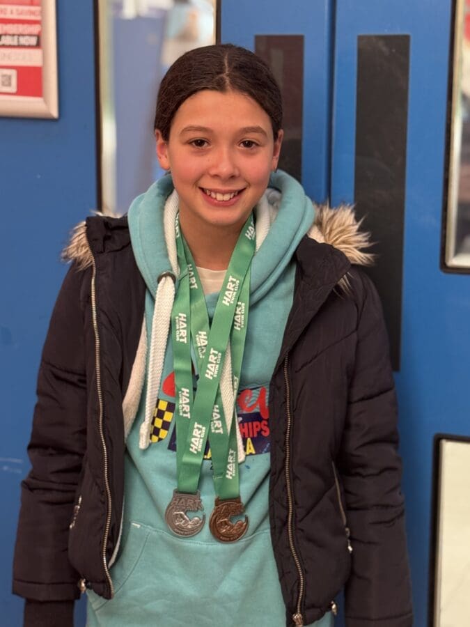 Lucy P - Swimming Medals at Hart Gala