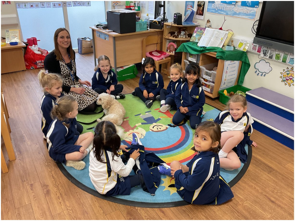 Reception with Tef the Wellbeing dog