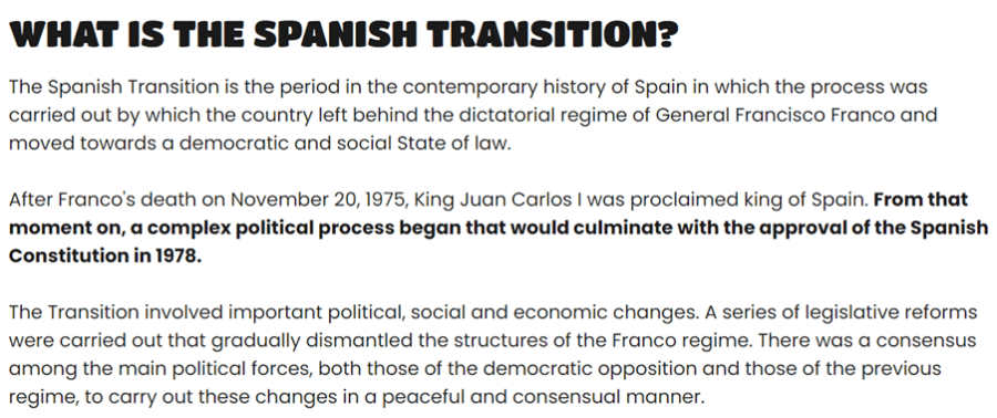 SPanish Transition