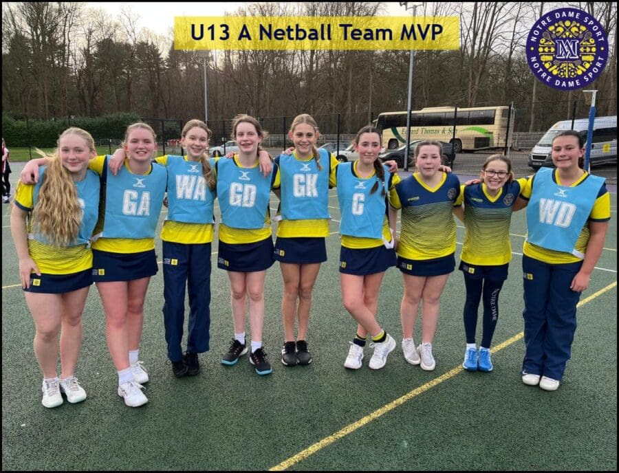 U13 D Netball Team MVPs