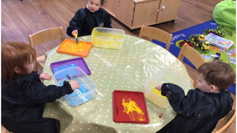 Caterpillars Class - Ice Painting