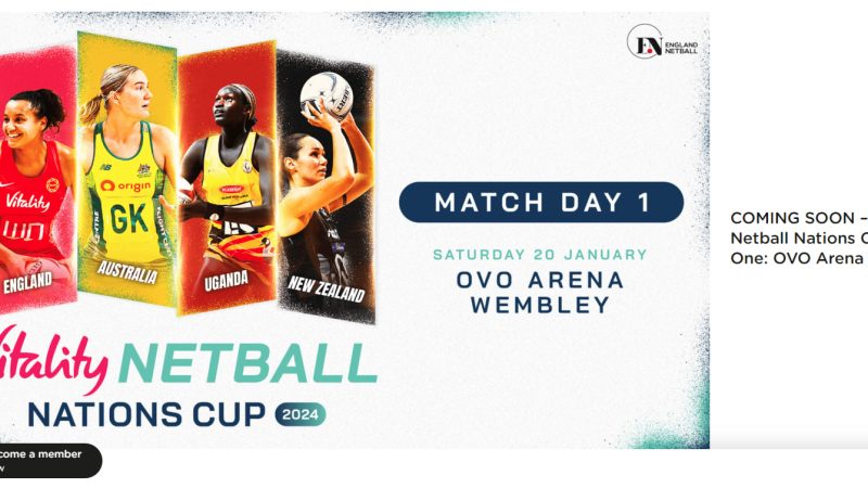 England Netball Roses tickets at Wembley