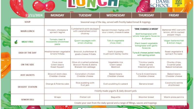 Lunch Menu Nov 11