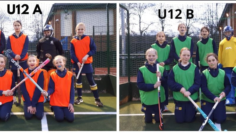 U12 A and B Hockey v Priors Field