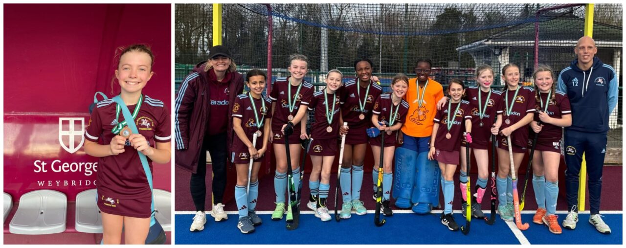 Bronze Hockey MEdal for Lily and Tori