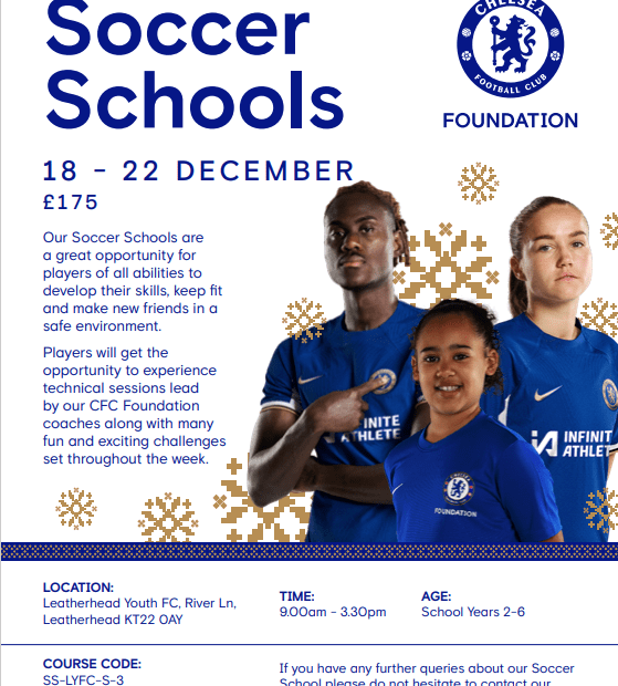 Chelsea FC Foundation Christmas Soccer Schools