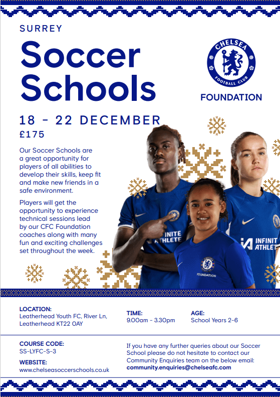 Chelsea FC Foundation Christmas Soccer Schools