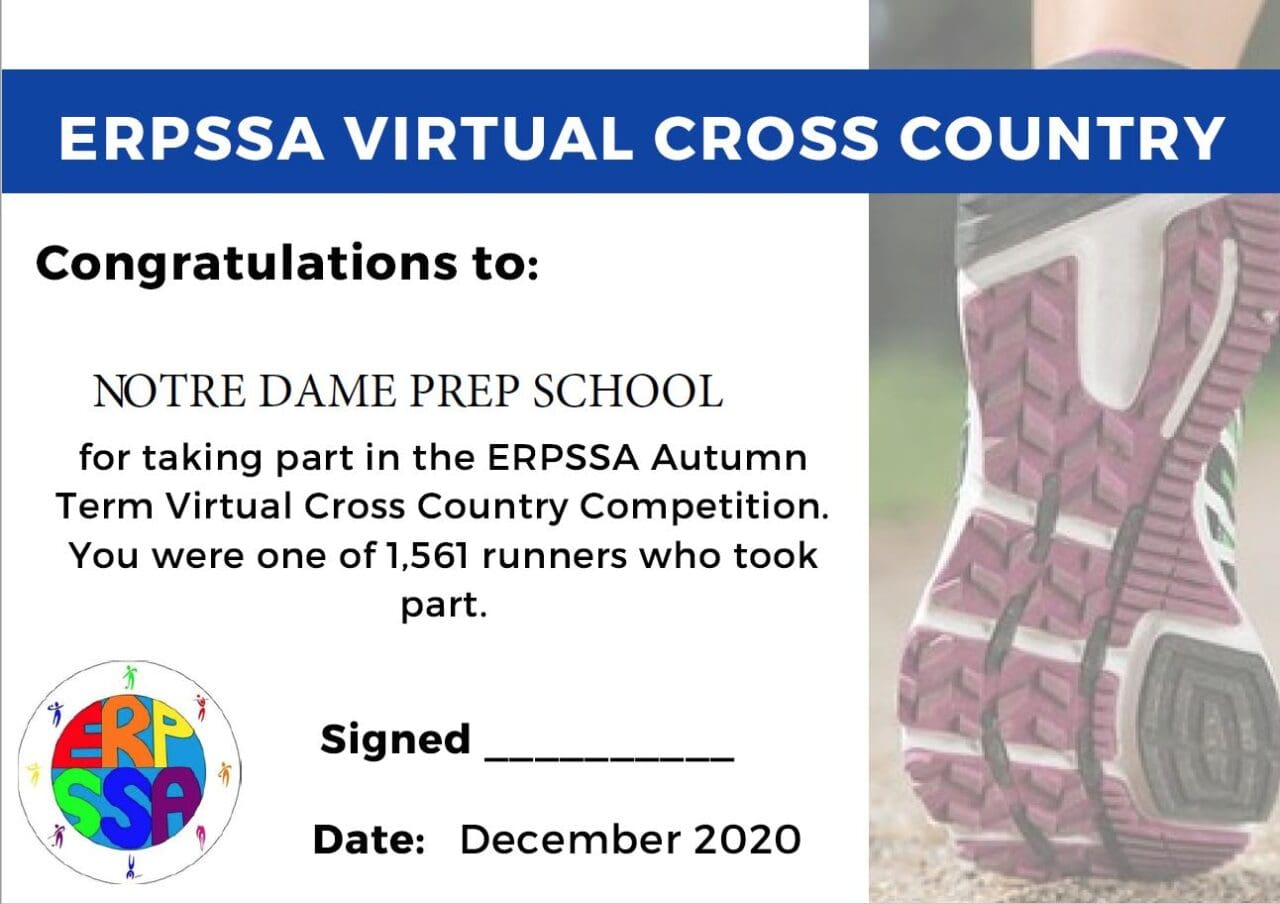 ERPSSA Virtual Cross Country Certificate