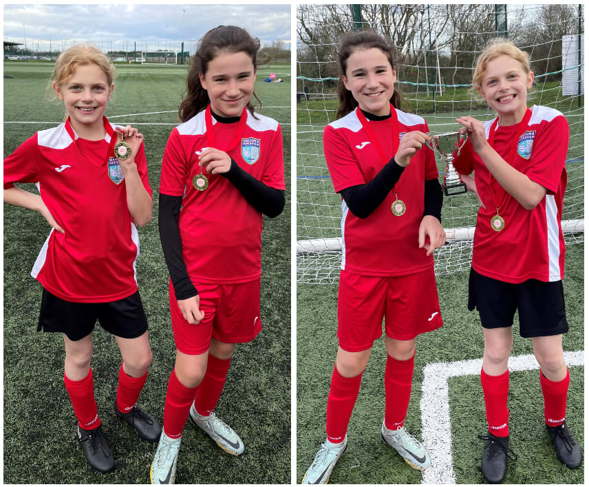 Football Cup Final Winners Harriet and Lucia