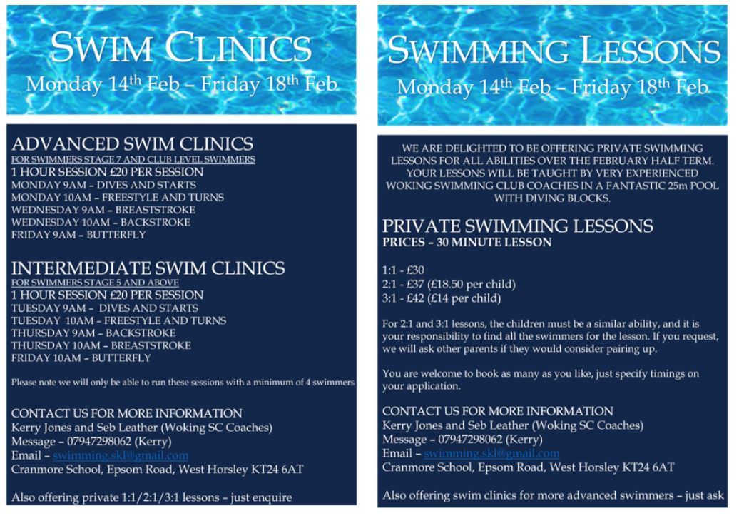 Swimming Lessons and Clinics