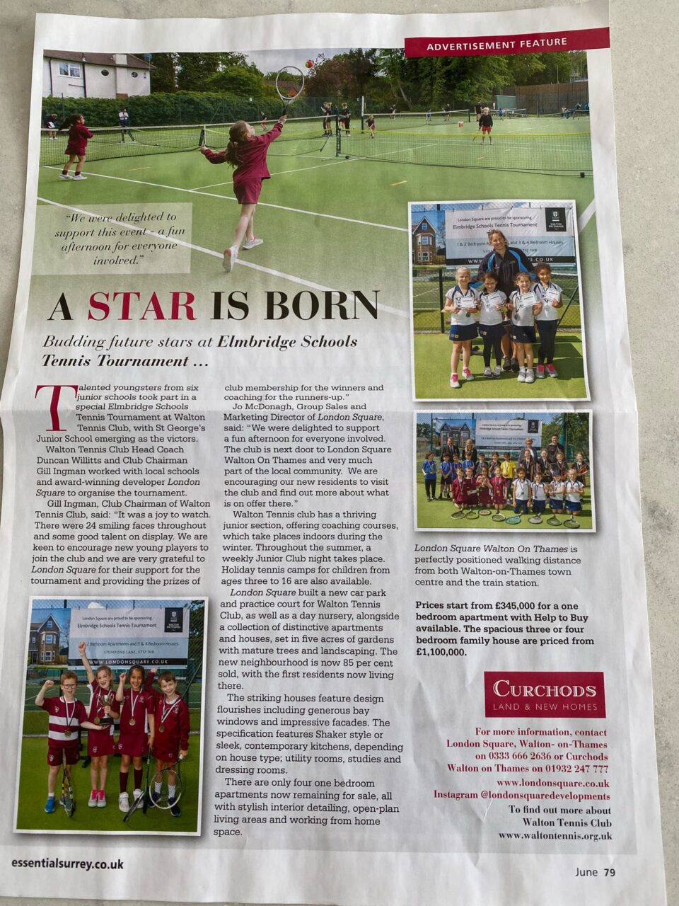 Tennis - Elmbridge Magazine Article.