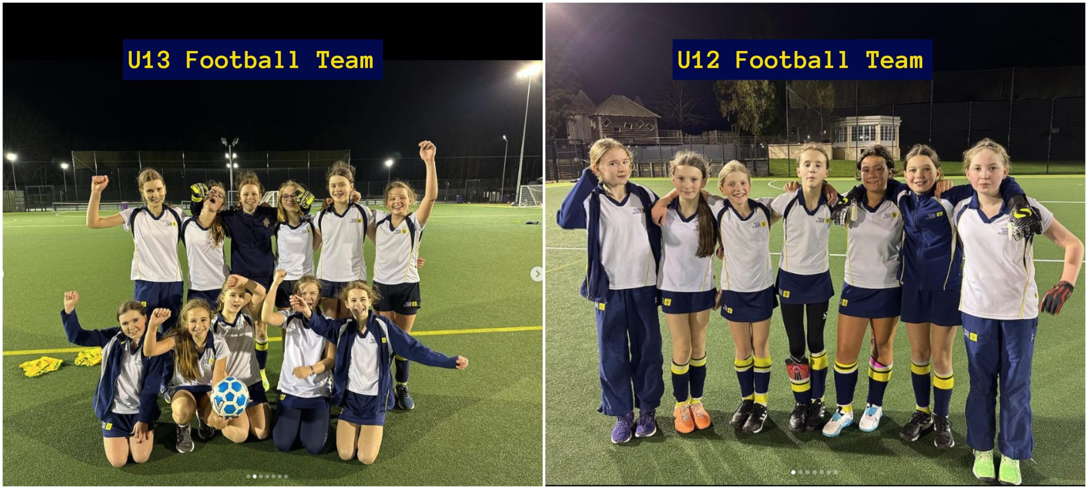 U12 and U13 Football Teams v MHS