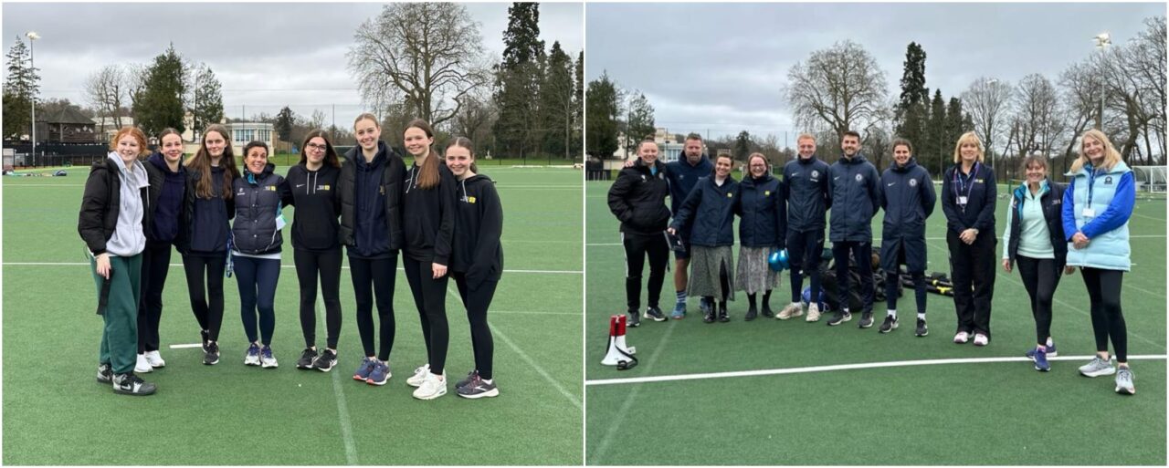 sixth form and staff helpers at sports festival march 2024